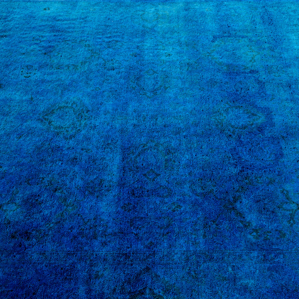 Overdyed Blue Wool Rug - 4'8" x 6'10" Default Title