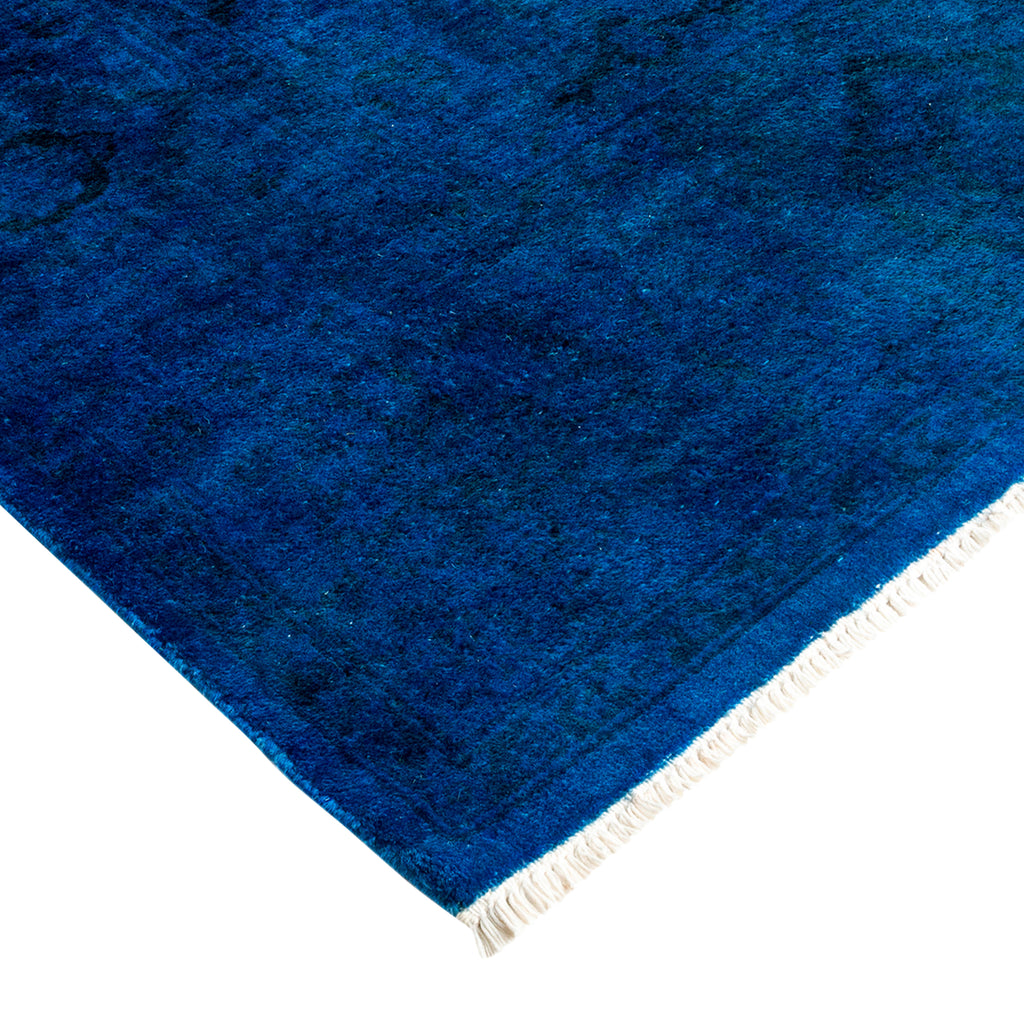 Overdyed Blue Wool Rug - 4'8" x 6'10" Default Title