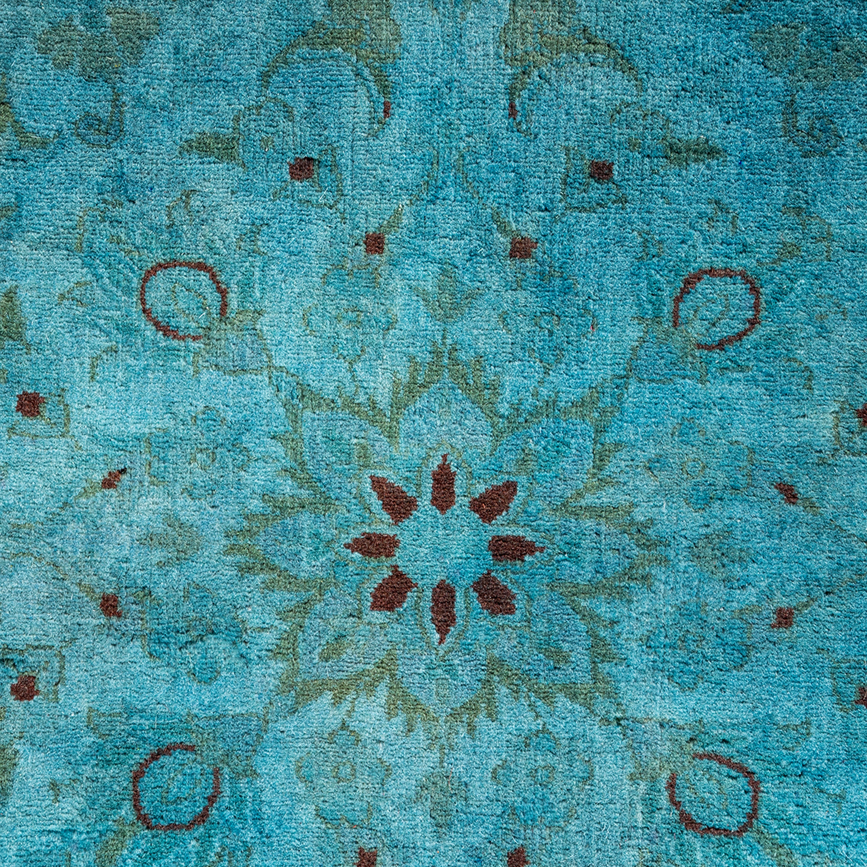 Overdyed Blue Wool Rug - 3'3" x 4'10" Default Title