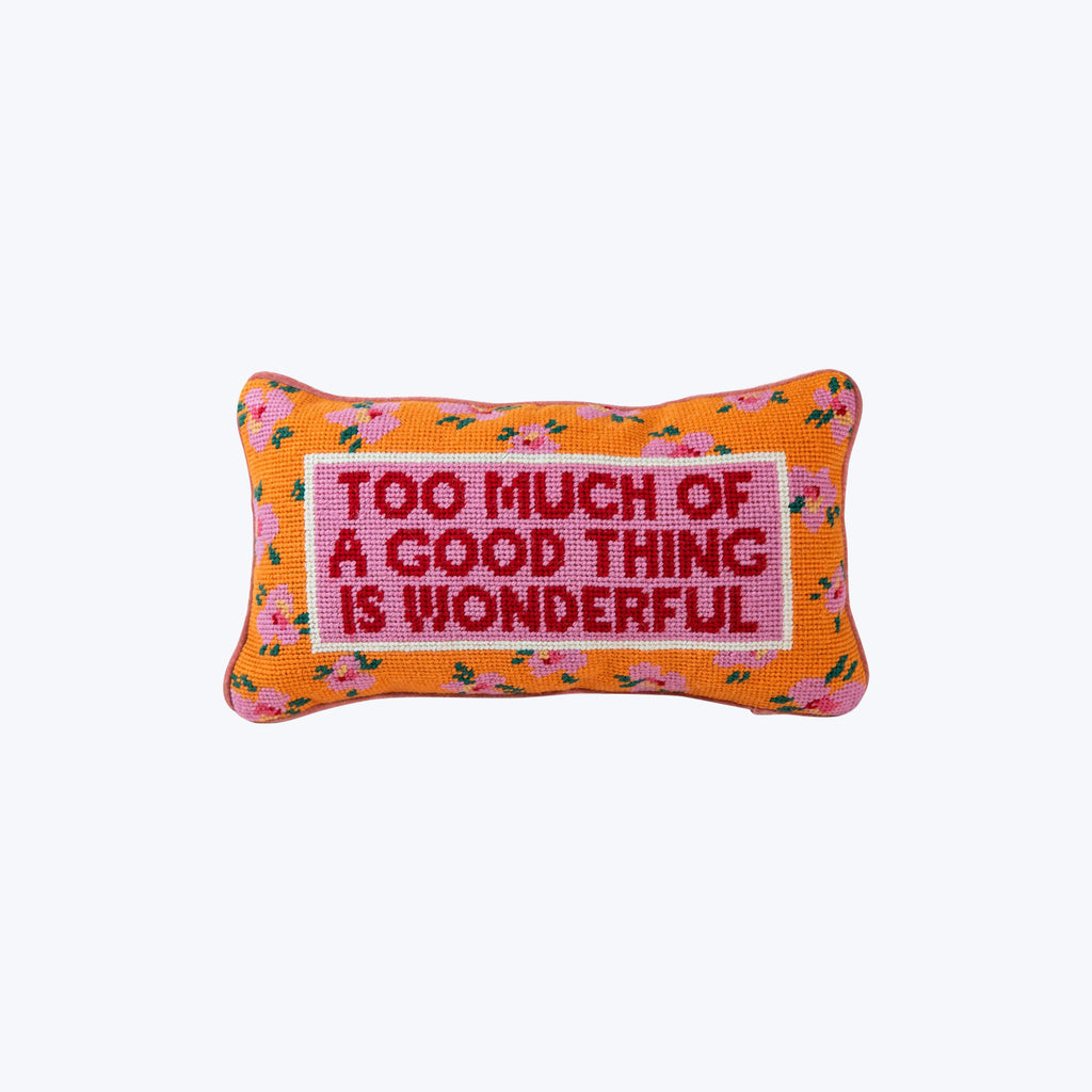 Furbish Studio - Happy Challah Days Needlepoint Pillow