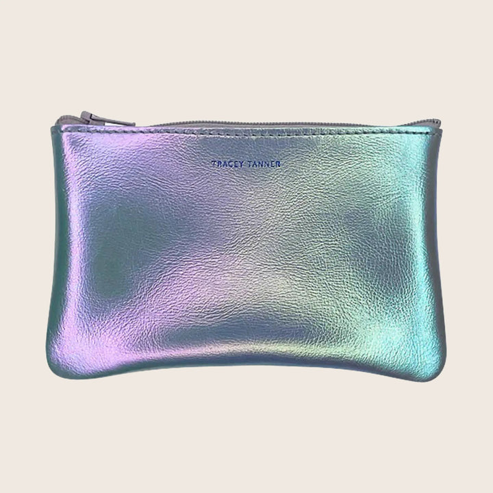 Iridescent Zip Pouch Small / Moonstone