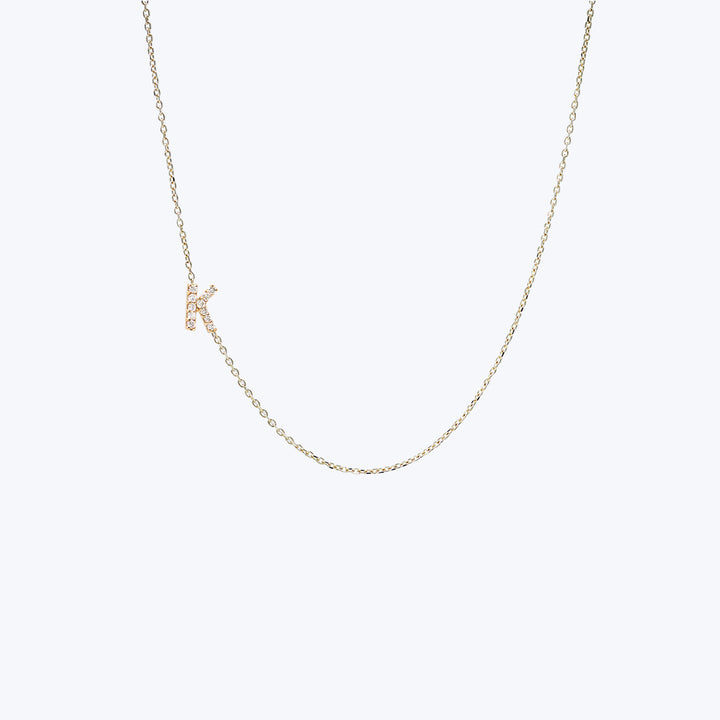 Love Letter Pavé Initial Necklace K