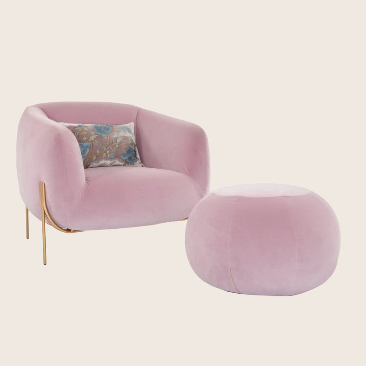 Geo Velvet Ottoman