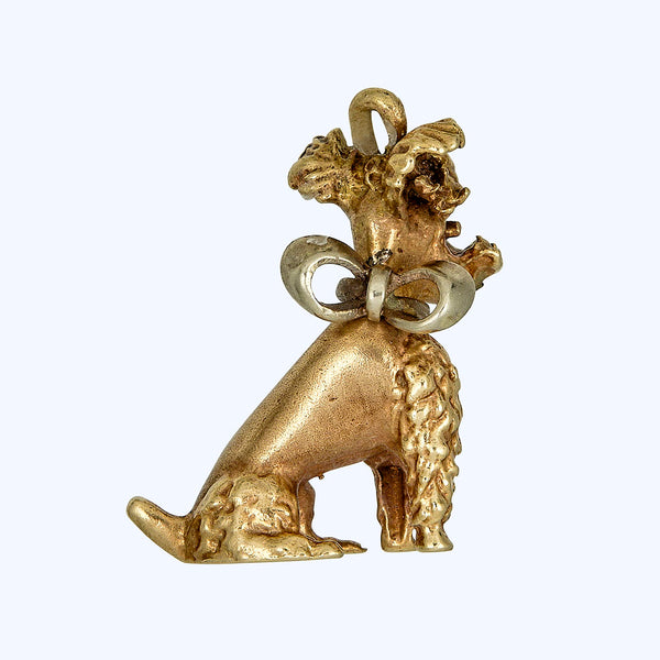 Gold Poodle Charm