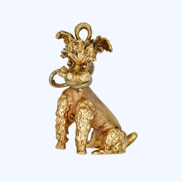 Gold Poodle Charm