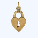 Gold Heart Lock Charm