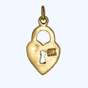 Gold Heart Lock Charm