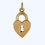 Gold Heart Lock Charm