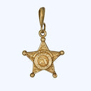 Gold Sheriff's Badge Charm