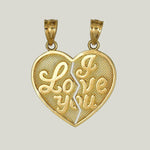 Gold I Love You Charm