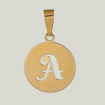 Gold Cut-Out A Disc Charm