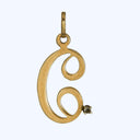 Gold Cursive C Charm