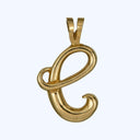 Gold Cursive E Charm