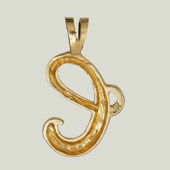 Gold Cursive E Charm
