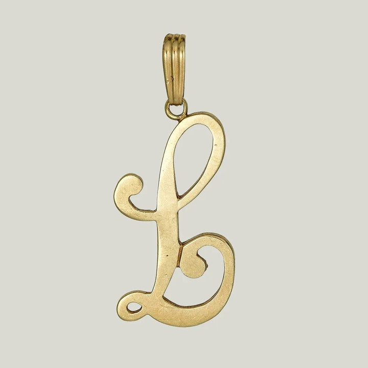 Gold Cursive L Charm