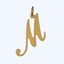 Gold Cursive M Charm