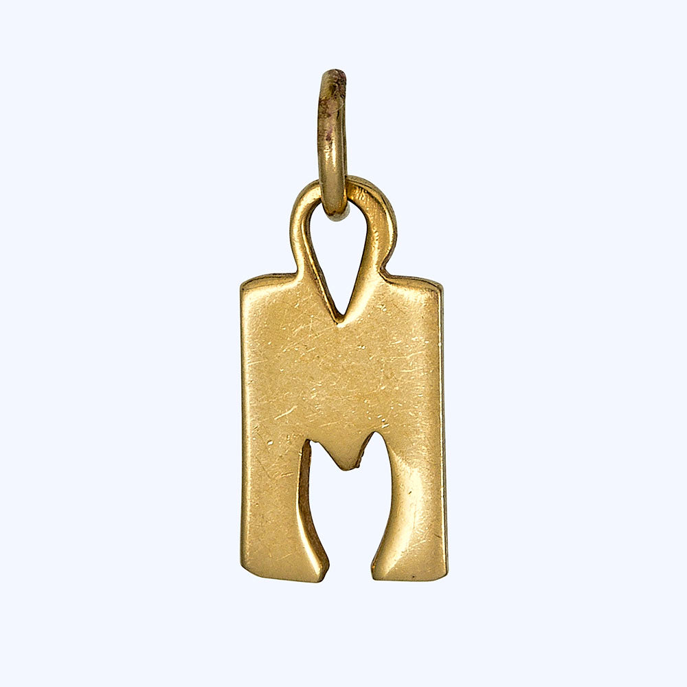 Gold Rounded M Charm