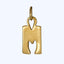 Gold Rounded M Charm