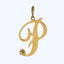 Gold Cusive P Charm