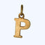 Gold P Charm