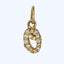 Gold Diamond Script O Charm