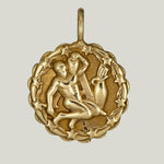 Gold Aquarius Wreath Charm