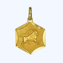 Gold Taurus 6-Point Star Charm