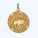 Gold Sun and Moon Taurus Charm