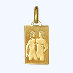 Gold Gemini Plaque Charm