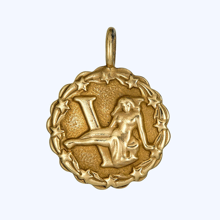 Gold Star Wreath Virgo Charm