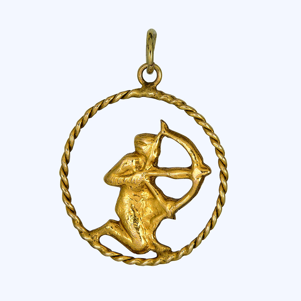 Gold Sagittarius Charm