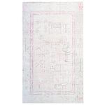 Pink Vintage Wool Cotton Blend Rug - 5'1" x 8'1"