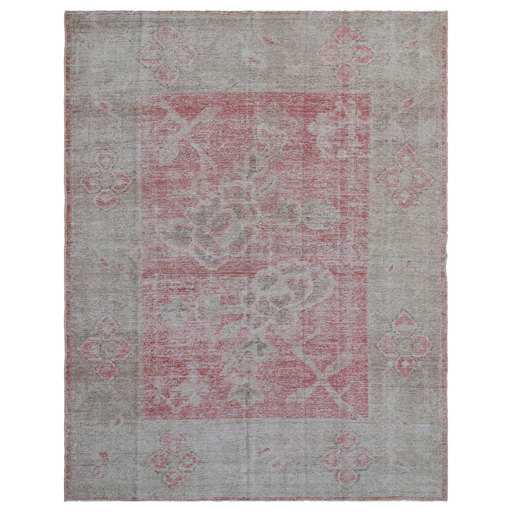 Pink Vintage Wool Cotton Blend Rug - 4'10" x 6'7"