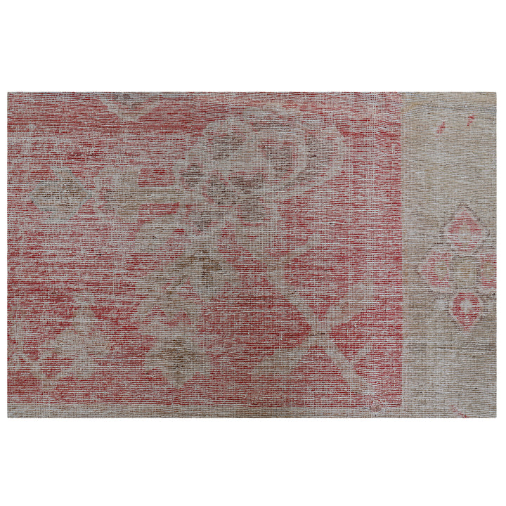 Pink Vintage Wool Cotton Blend Rug - 4'10" x 6'7"