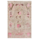 Pink Vintage Wool Cotton Blend Rug - 4' x 6'4"