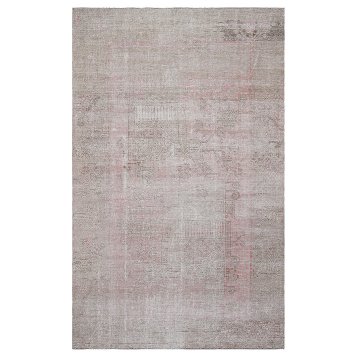 Pink Vintage Wool Cotton Blend Rug - 4'3" x 8'1"
