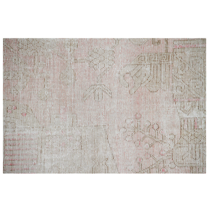 Pink Vintage Wool Cotton Blend Rug - 4'3" x 8'1"