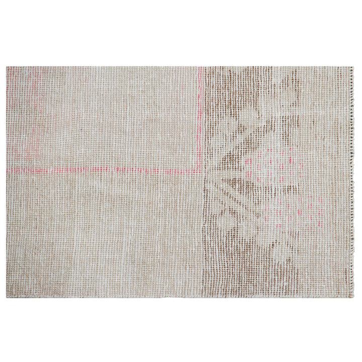 Pink Vintage Wool Cotton Blend Rug - 4'3" x 8'1"