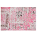 Pink Vintage Wool Cotton Blend Rug - 4'5" x 8'