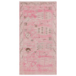 Pink Vintage Wool Cotton Blend Rug - 4'4" x 8'6"