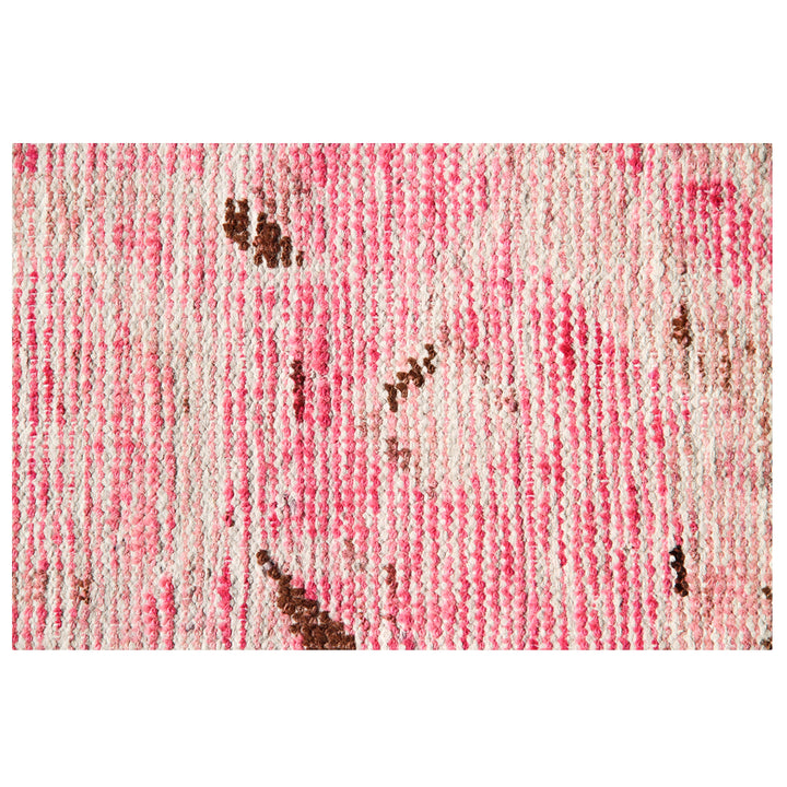 Pink Vintage Wool Cotton Blend Rug - 4'4" x 8'6"
