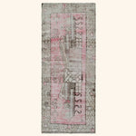 Pink Vintage Wool Cotton Blend Rug - 3'5" x 7'3"