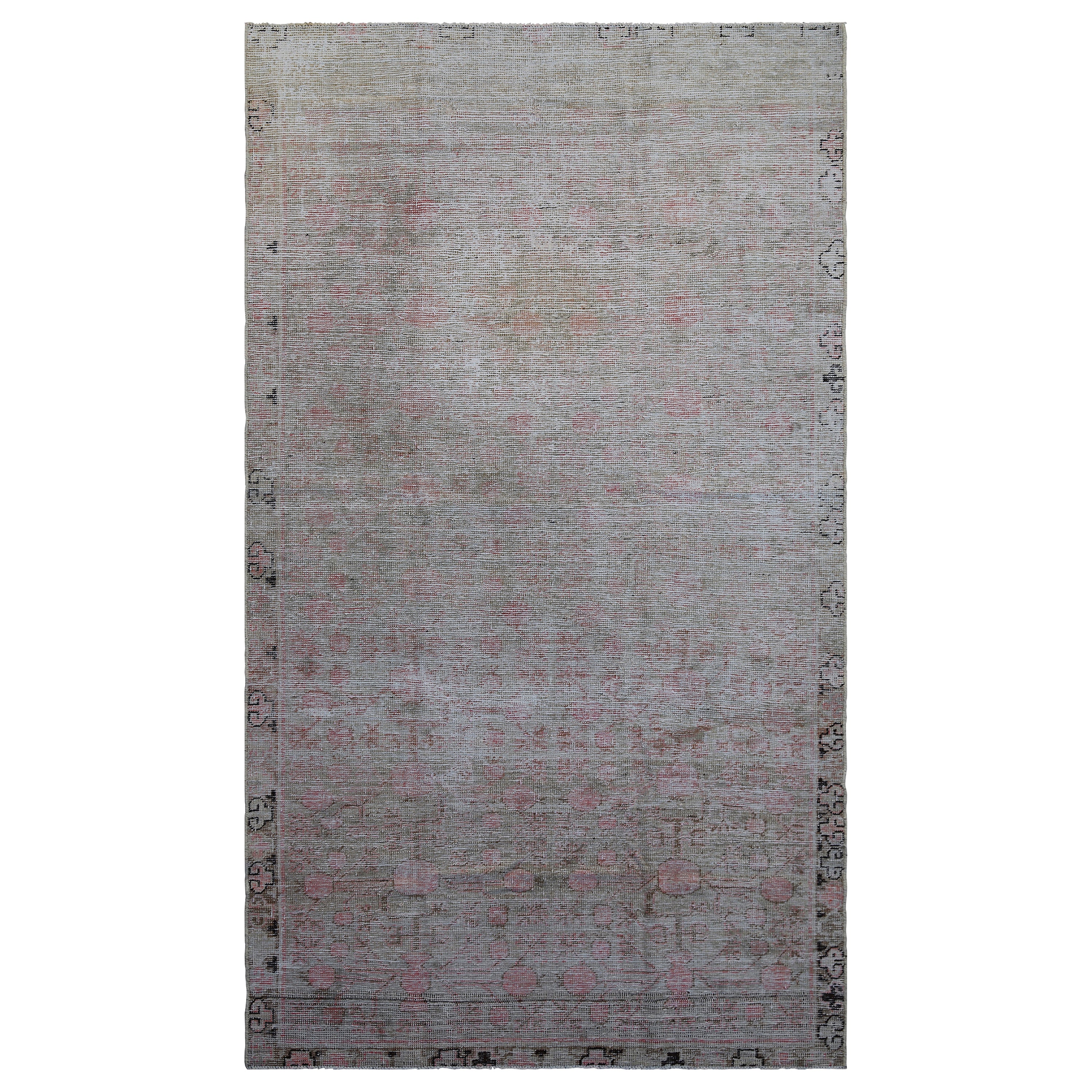 Vintage Wool Cotton Blend Rug - 4' x 7'2"