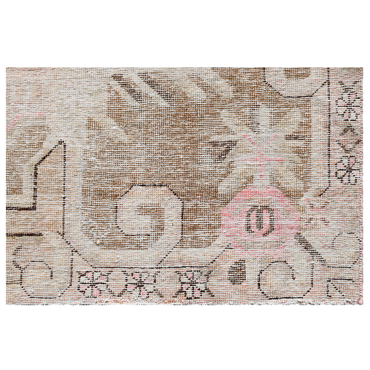 Pink Vintage Wool Cotton Blend Rug - 5'5" x 9'1"