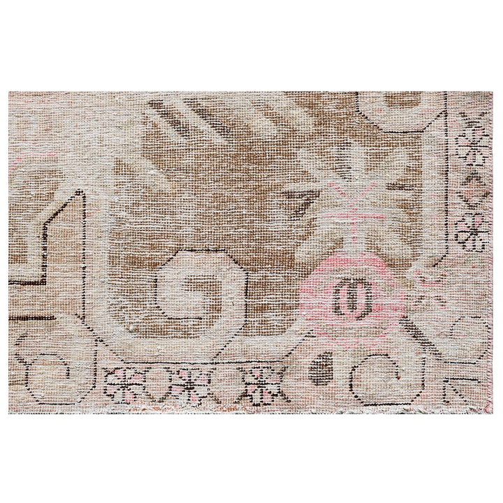 Pink Vintage Wool Cotton Blend Rug - 5'5" x 9'1"
