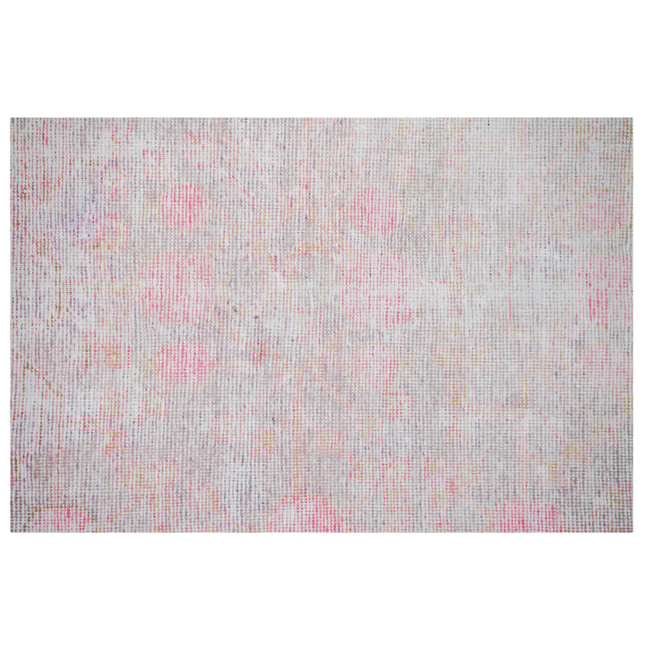 Pink Vintage Wool Cotton Blend Rug - 3'1" x 8'