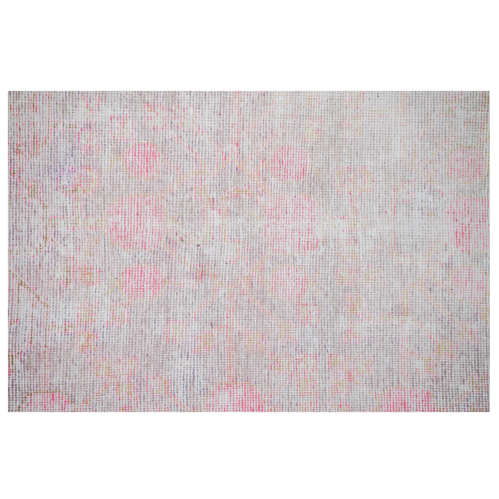 Pink Vintage Wool Cotton Blend Rug - 3'1" x 8'