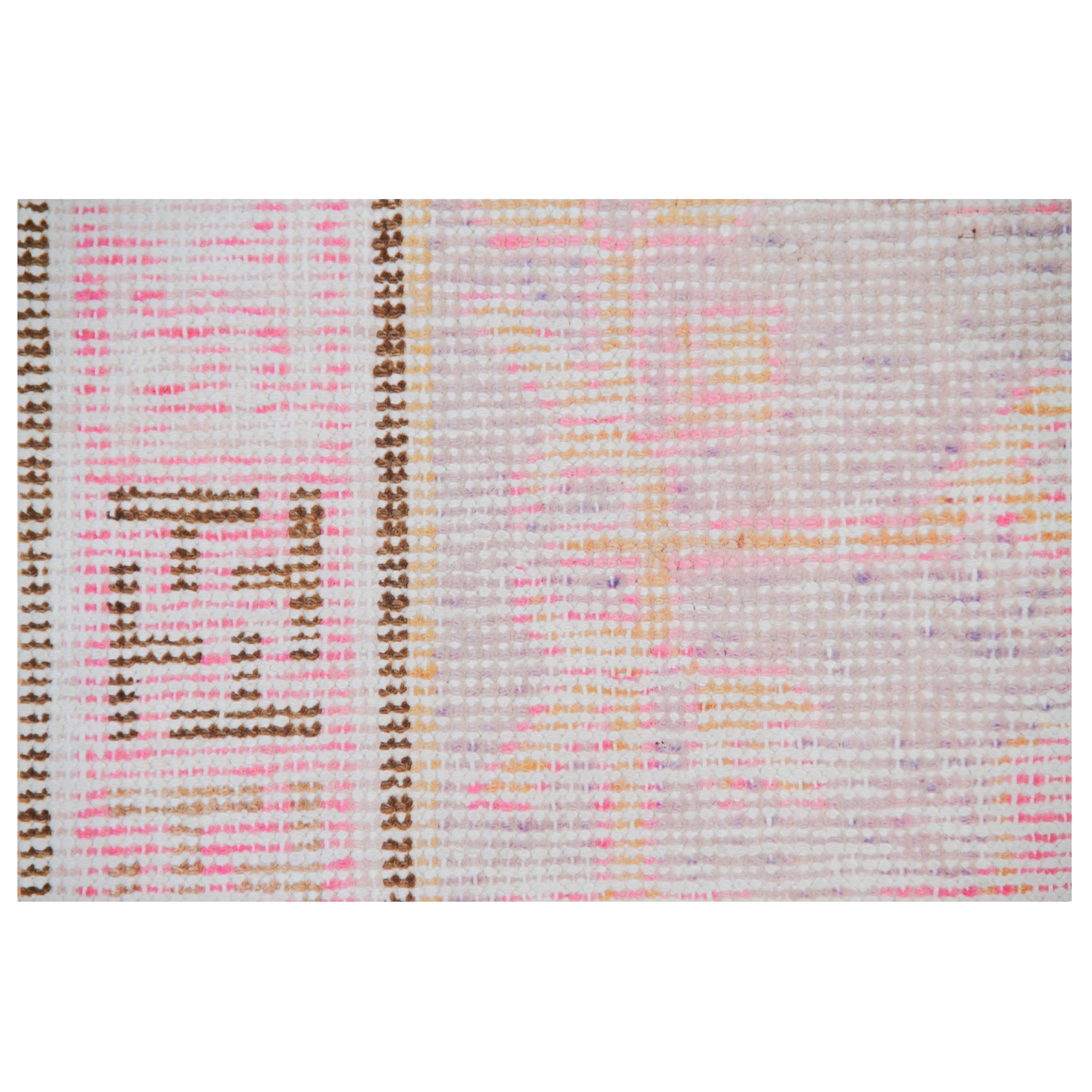 Pink Vintage Wool Cotton Blend Rug - 3'1" x 8'