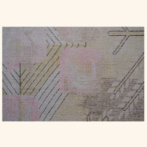 Grey Vintage Wool Cotton Blend Rug - 5'6" x 9' - hover