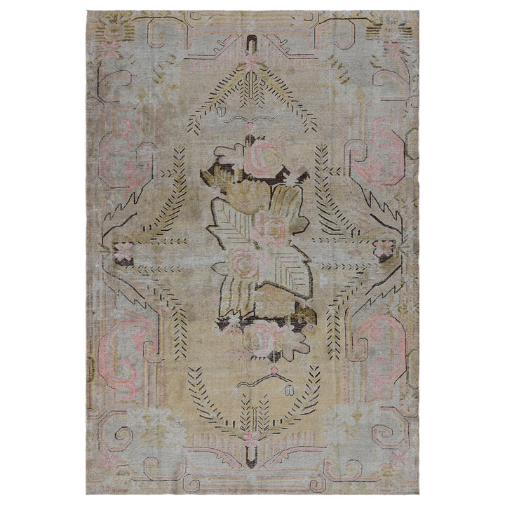 Vintage Wool Cotton Blend Rug - 5'6" x 8'4"